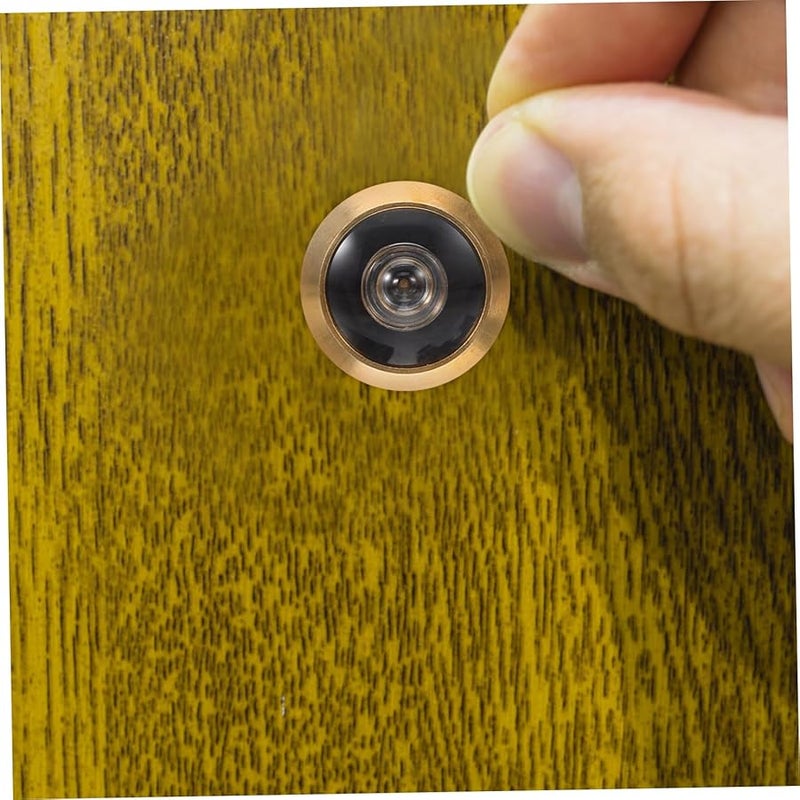 Wide View Copper Door Peephole Viewer Privacy Cover High Definition Lockproof - Image 5